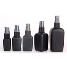 High quality square matte black 30ml 100ml glass spray bottle